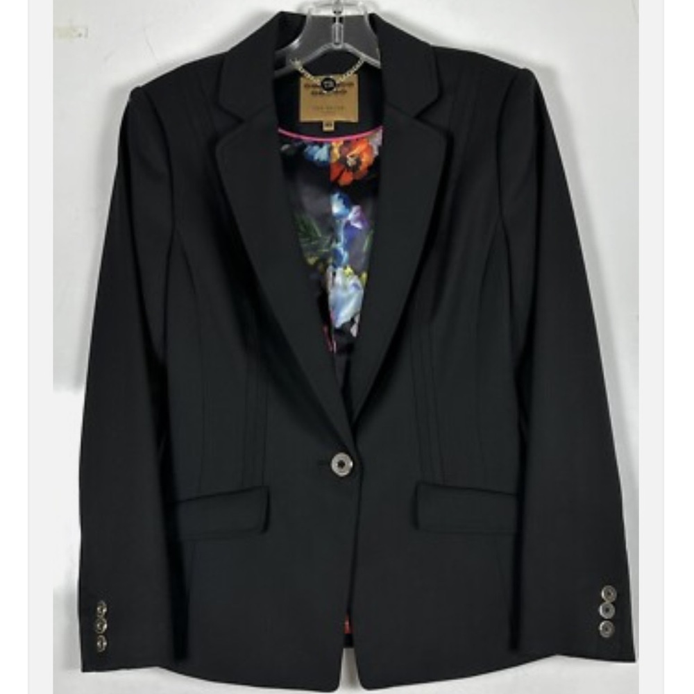 Ted Baker London Black Blazer with Floral Interior - Picture 2 of 3